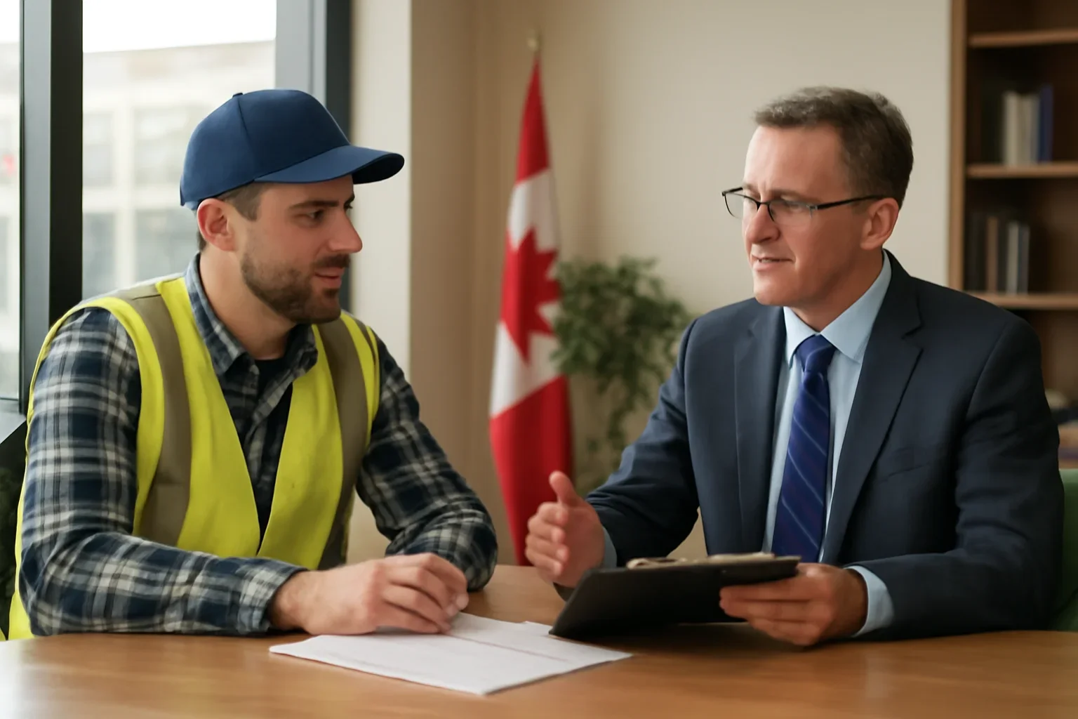 Licensed and Insured Roofing Contractor Verification Guide discussion with a roofing contractor and insurance advisor