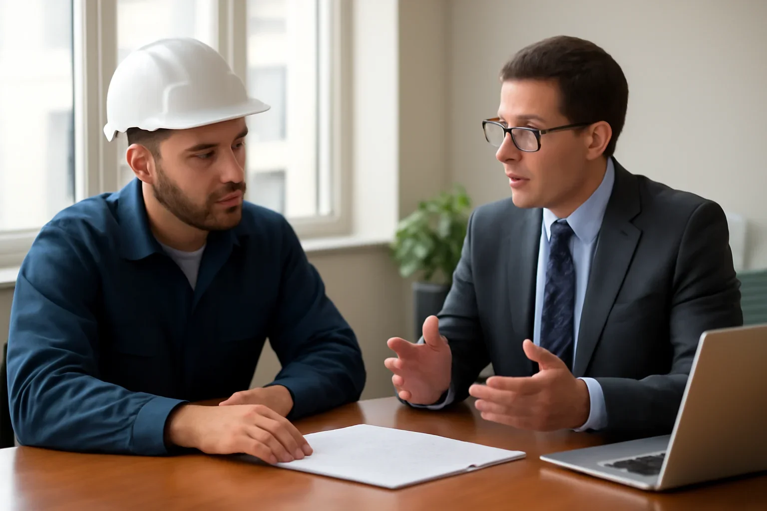 Roofer Bonded vs. Insured discussion with a roofing contractor and insurance advisor