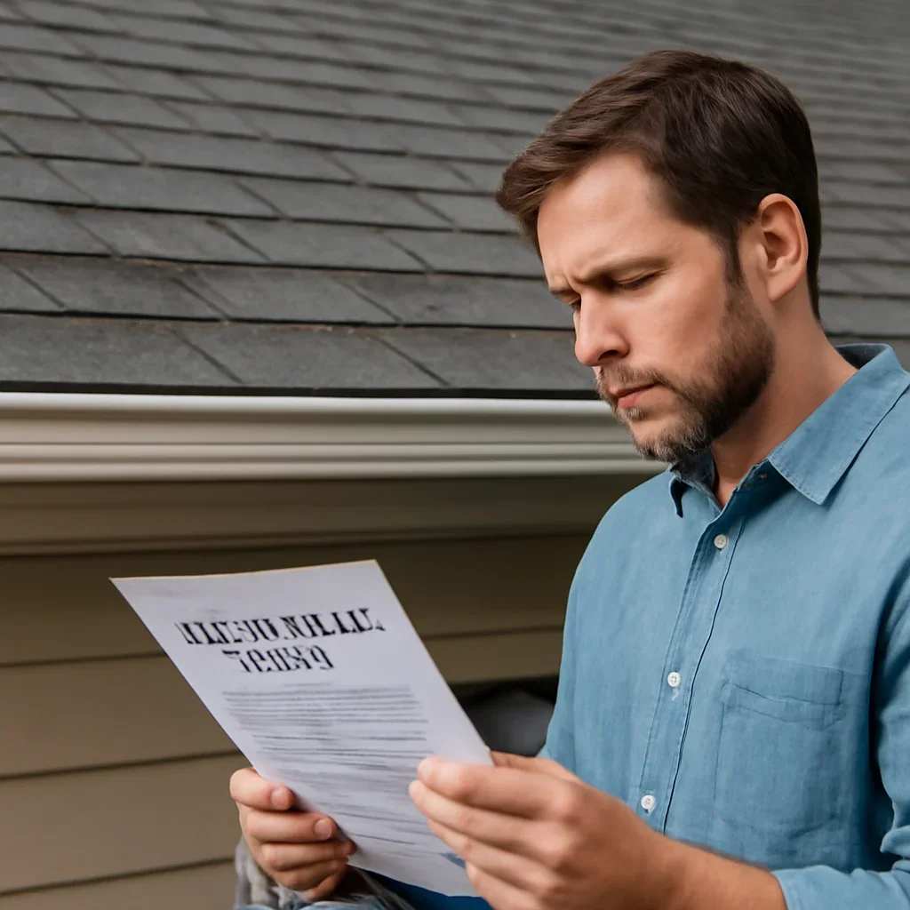 Homeowner or contractor reviewing next steps after reading an insurance guide
