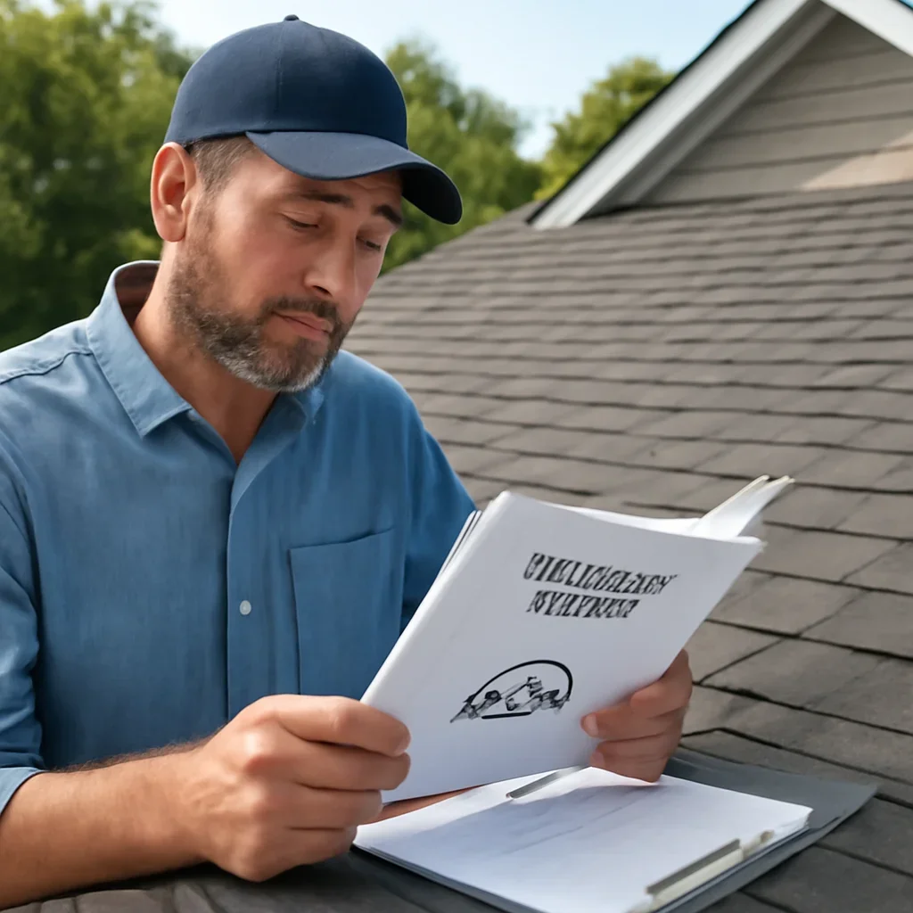 Homeowner or contractor reviewing next steps after reading an insurance guide