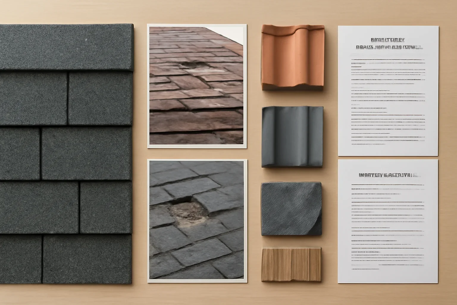 Side-by-side review of roof options, damage photos, and policy notes
