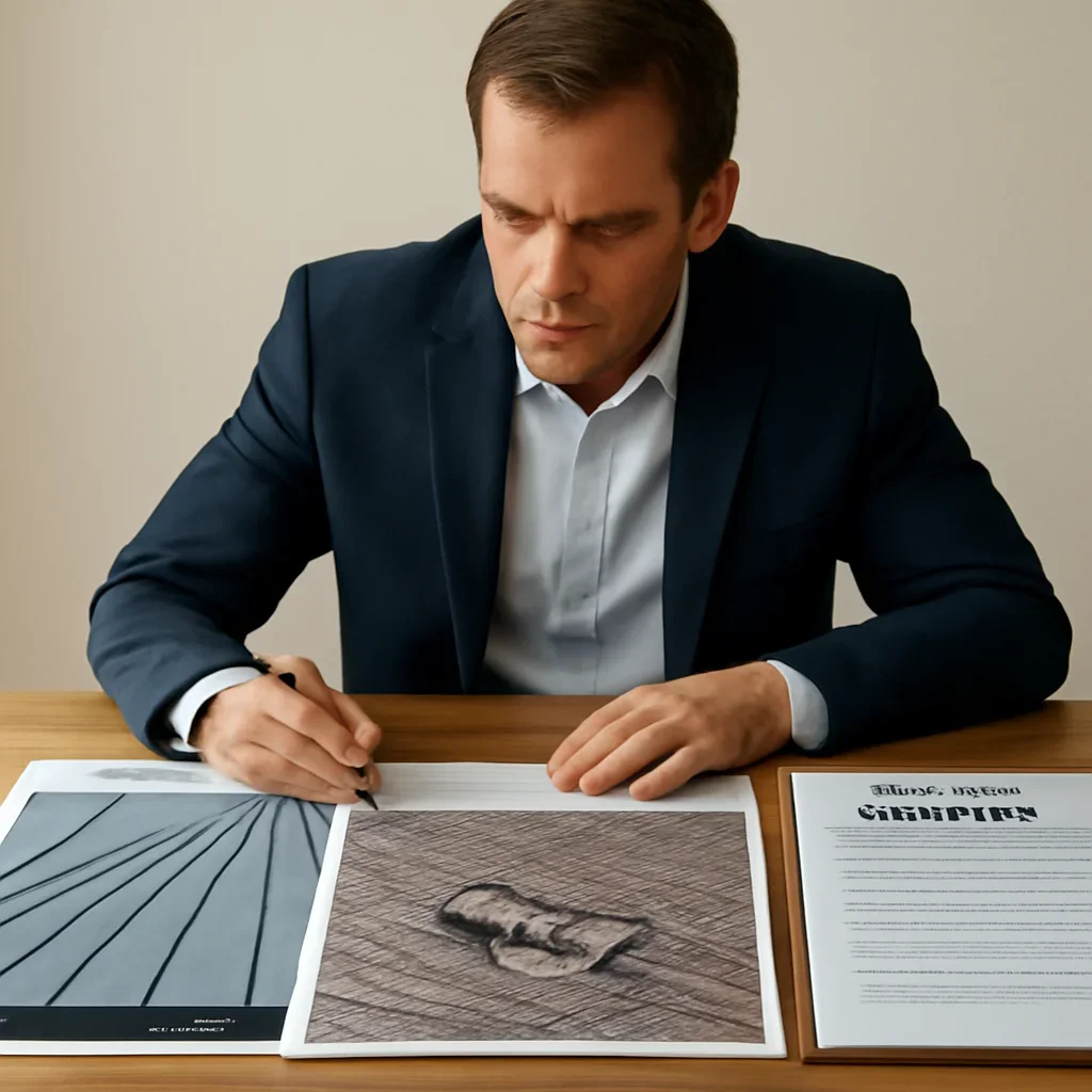Advisor reviewing roof options, damage photos, and coverage notes during a comparison