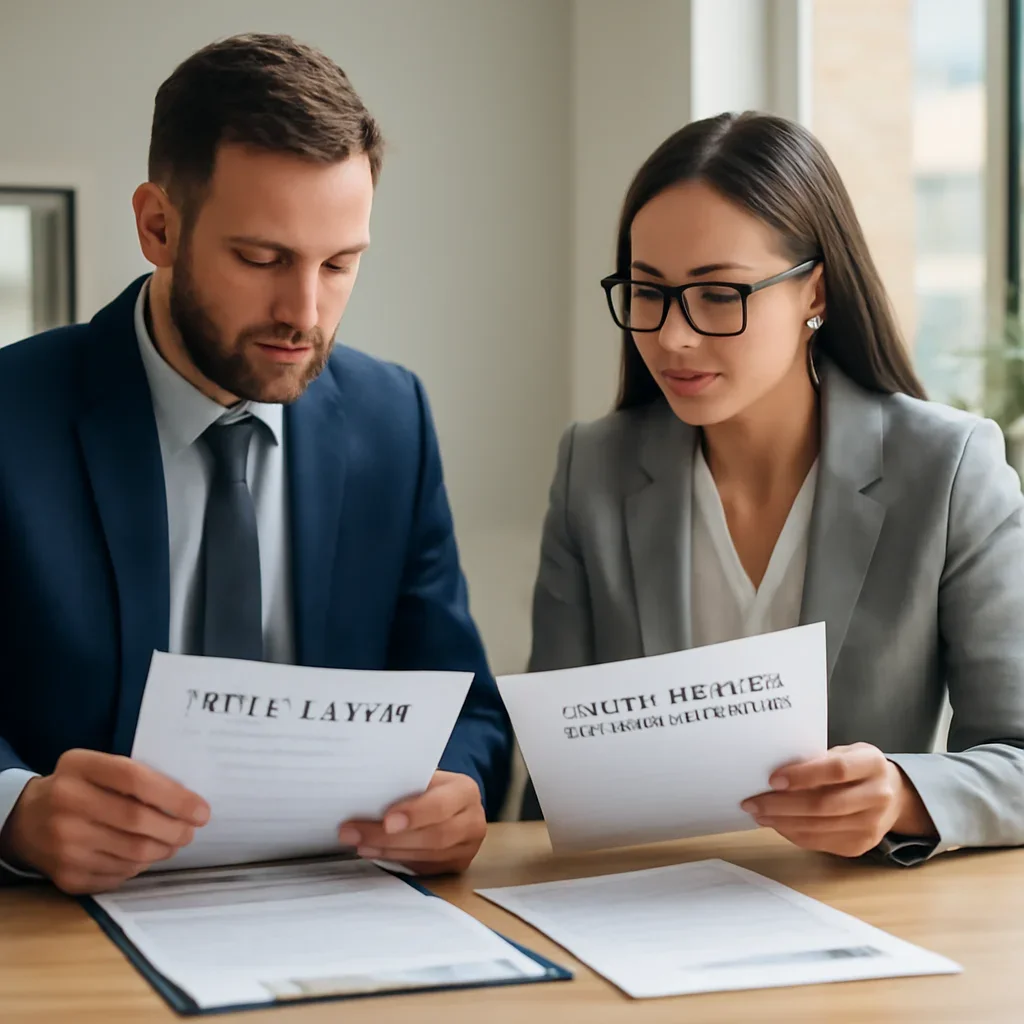Professional roofing insurance legal discussion with advisor reviewing coverage and claim documents