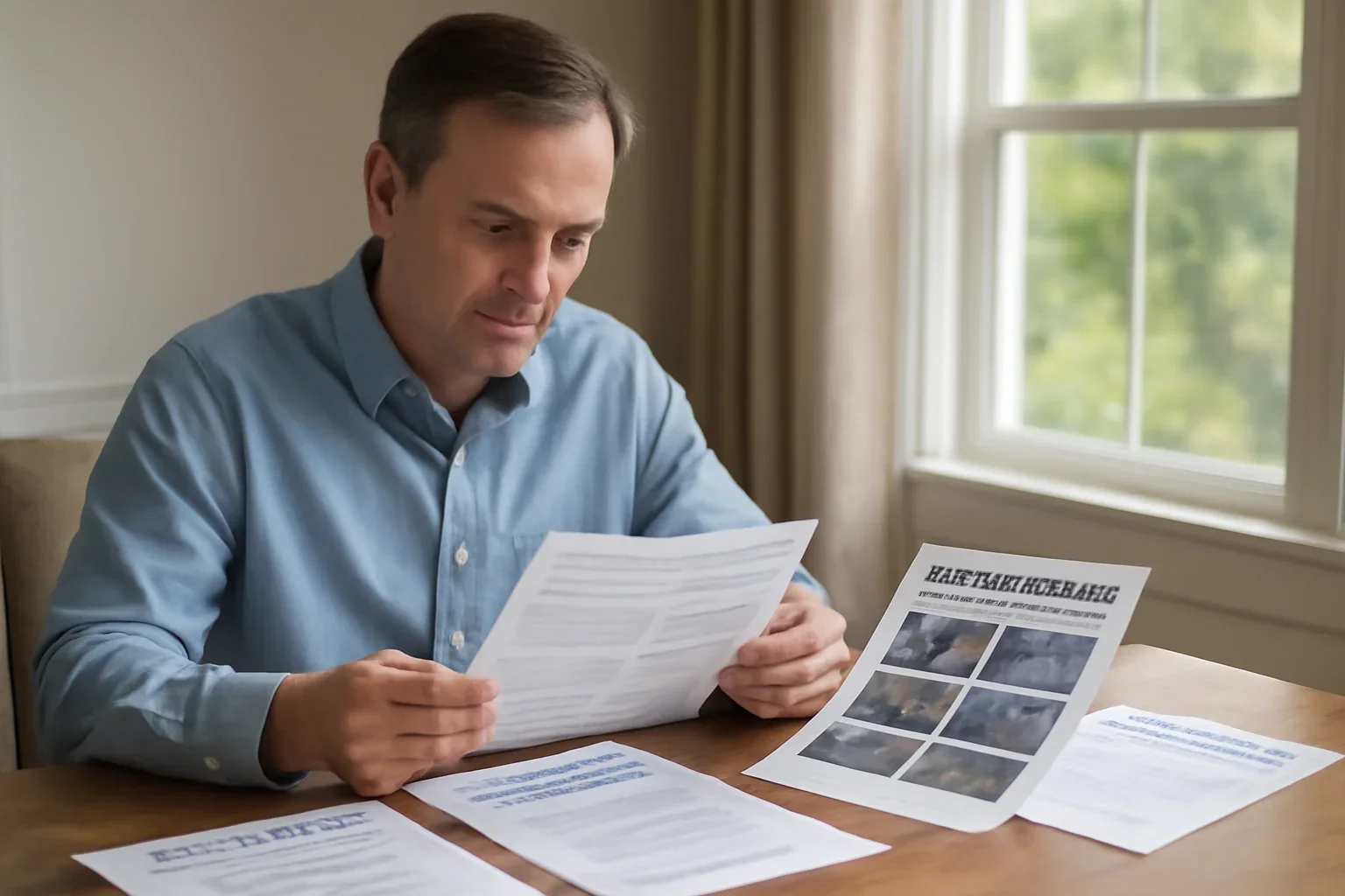 Professional scene related to roof claim help, roof coverage explanations, and documentation guidance